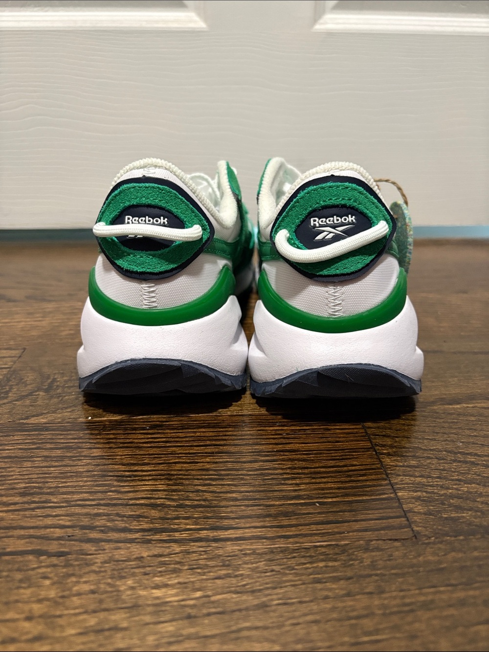 Reebok Women’s Green & White Low-Top Suede Sneakers - Picture 8 of 9